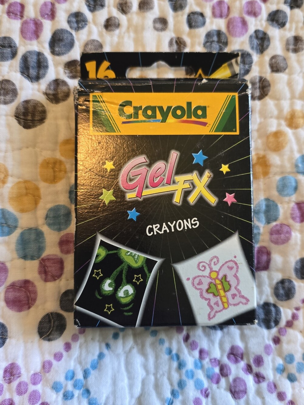 Vintage Crayola Gel FX Crayons 16 Count Box 2001